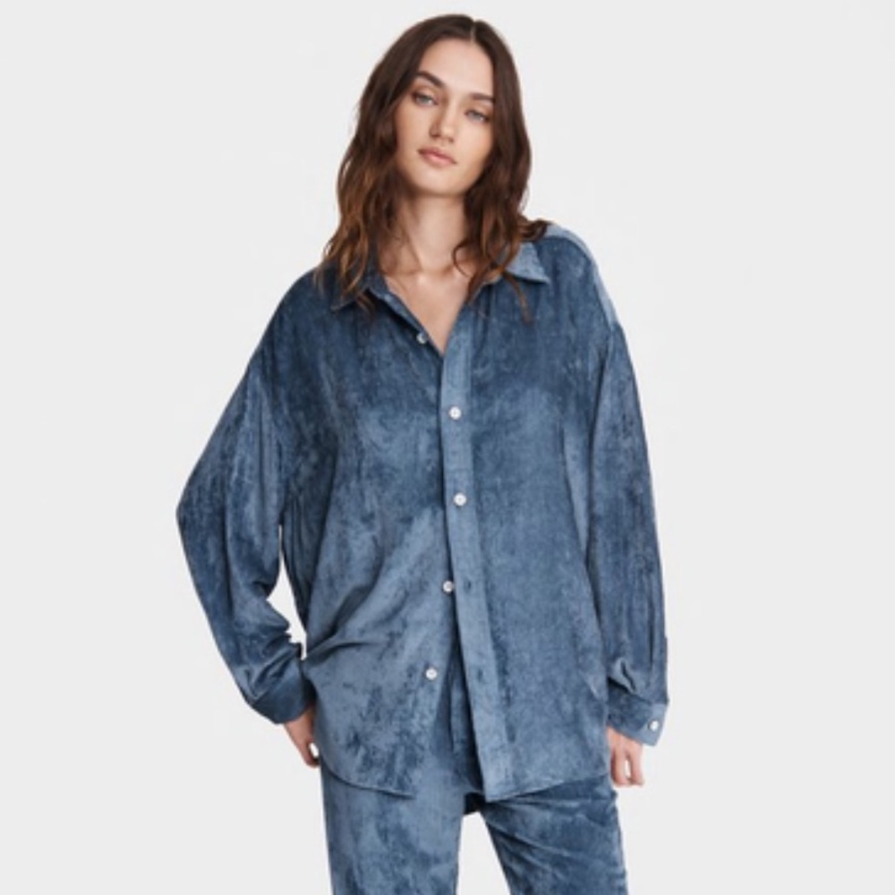 Rag & Bone Nusa Corduroy Shirt in Deep Blue